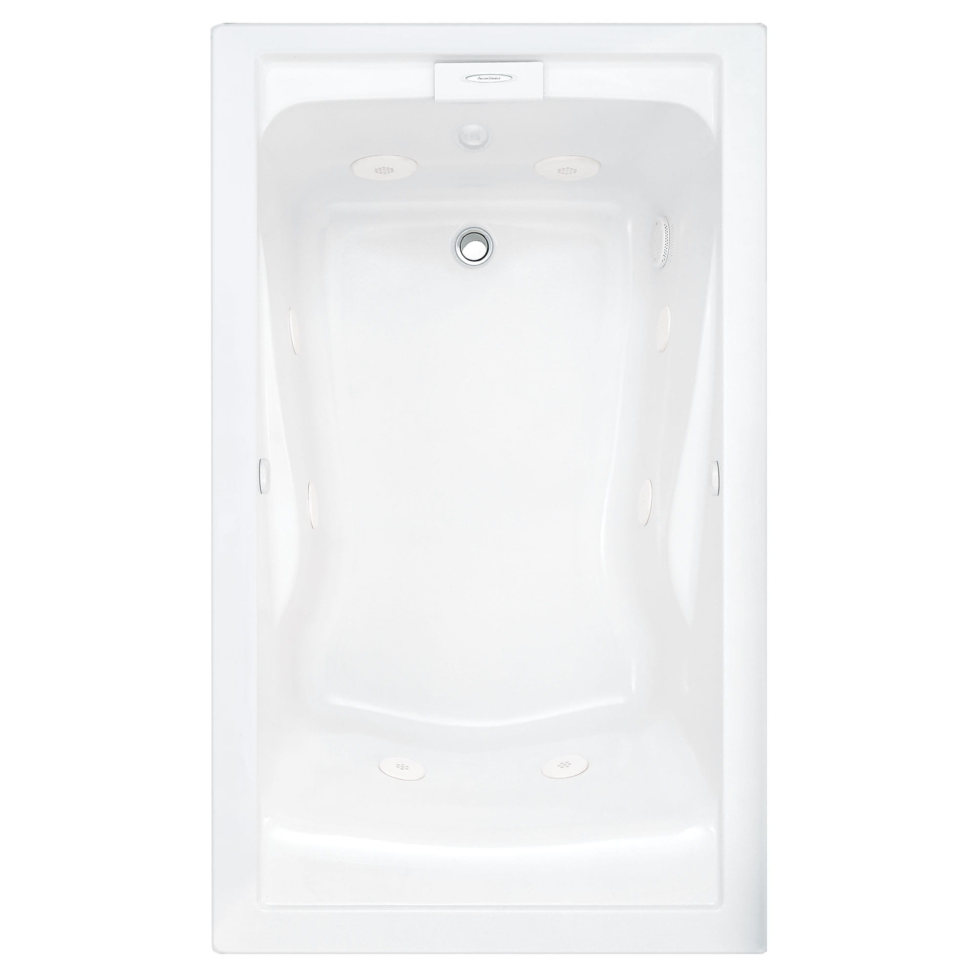 Evolution 60 x 36 Inch Deep Soak Drop In Bathtub With EverClean Combination Spa System WHITE